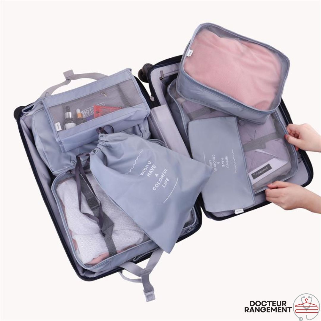 EasyStorage™ Kit de 8 sacs d'organisation pour voyage – Docteur Rangement