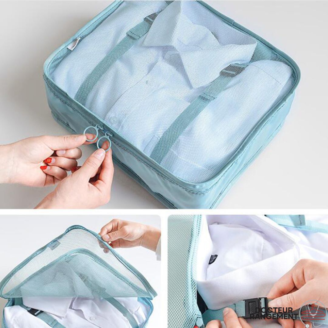 EasyStorage™| Kit de 8 sacs d'organisation pour voyage