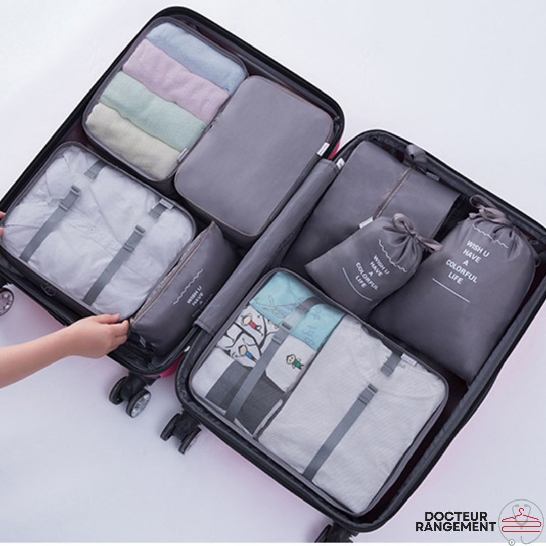 EasyStorage™| Kit de 8 sacs d'organisation pour voyage