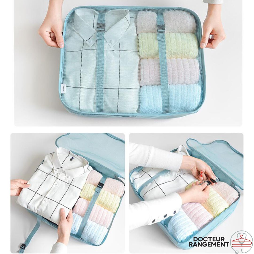 EasyStorage™| Kit de 8 sacs d'organisation pour voyage